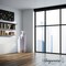 Uniquewise Cylinder Shaped Tall Spun Bamboo Floor Vase Glossy White Lacquer and Natural Bamboo Finish, PK 2 QI003455WN.2 - alternate 6